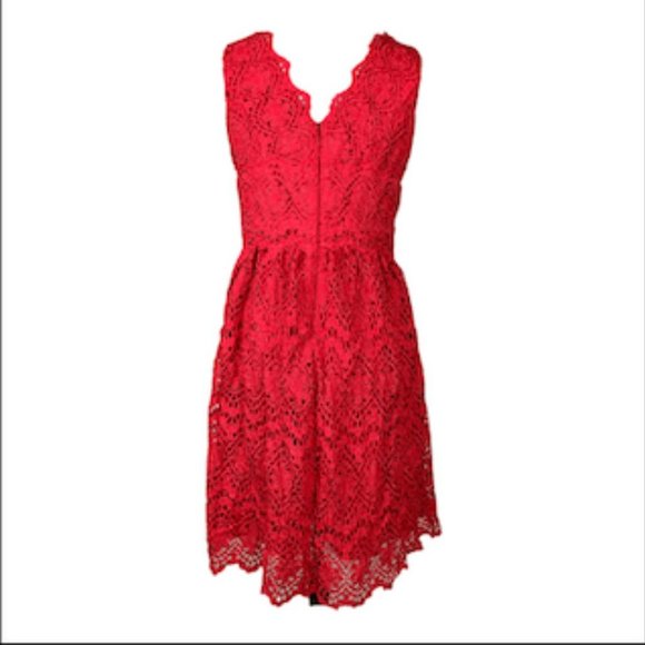 ADRIANNA Papell Womens V-Neck Sleeveless Fit-and-Flare Dress, size 2 - Picture 3 of 5